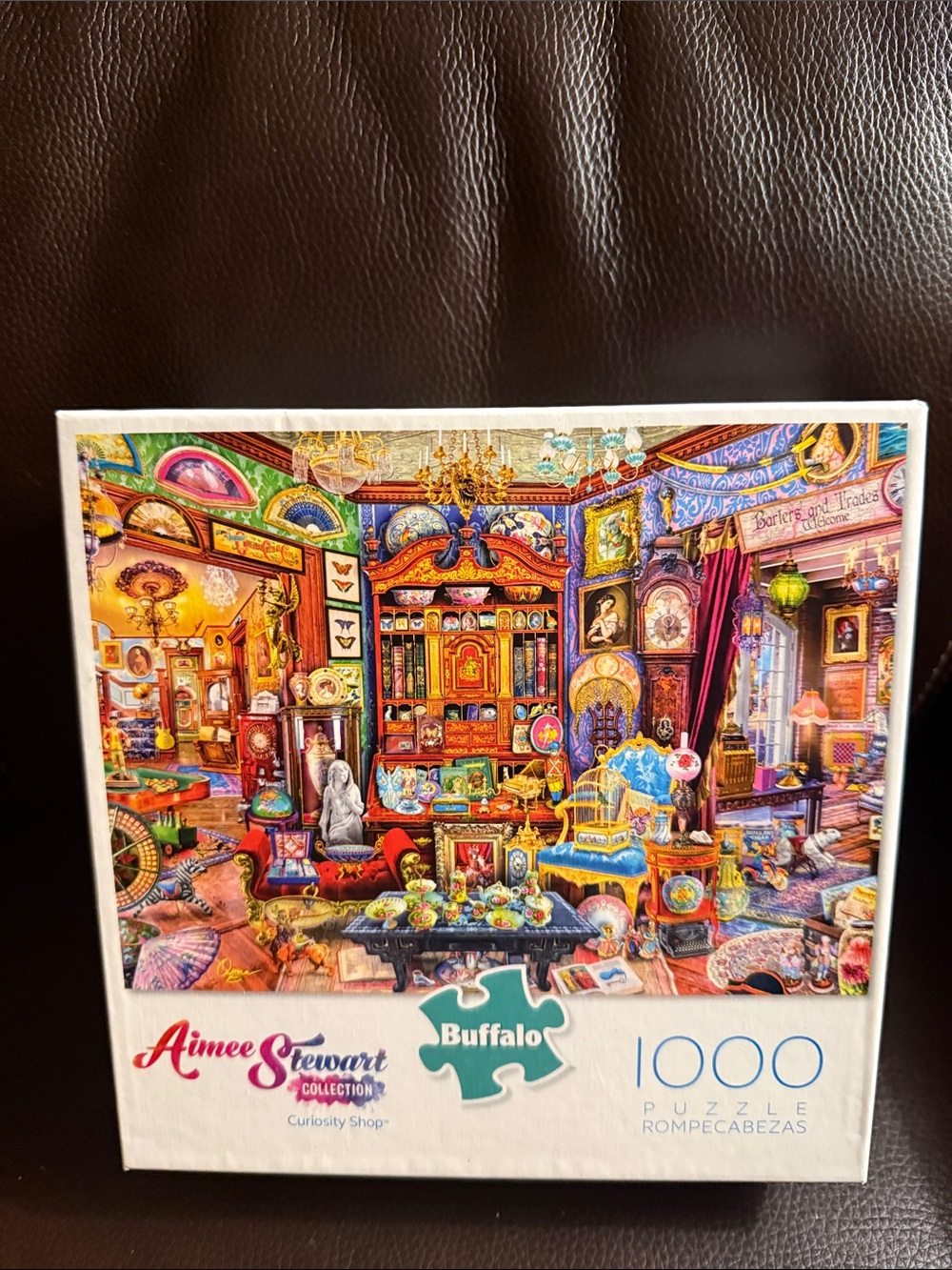 Aimee Stewart Curiosity Shop 1000-piece jigsaw puzzle with poster